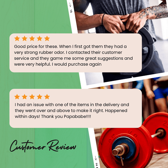 PAPABABE Bumper Plates customer review