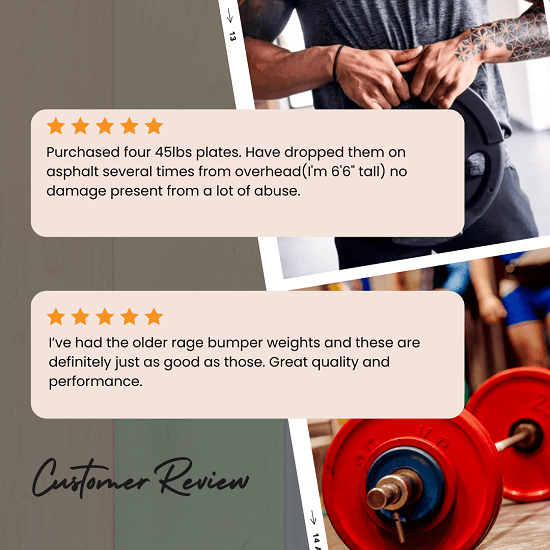 RAGE Fitness Olympic Bumper Plate customer review